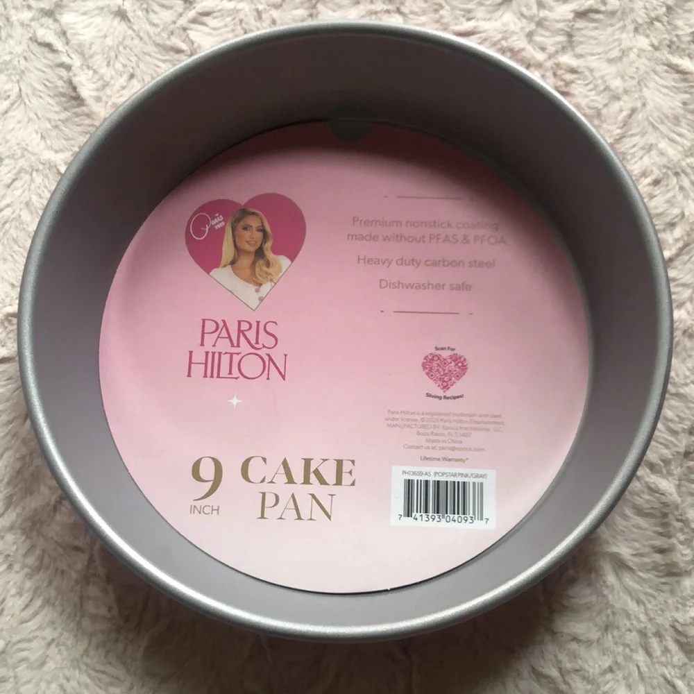 Paris Hilton Pink and Silver 9 inch Cake Pan